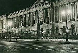 Tuileries by Night Paris France Old Photo 1965