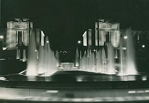 Palais de Chaillot Paris by Night France Old Photo 1965