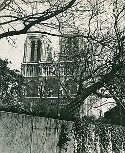 Eglise Notre Dame de Paris France Old Photo 1965