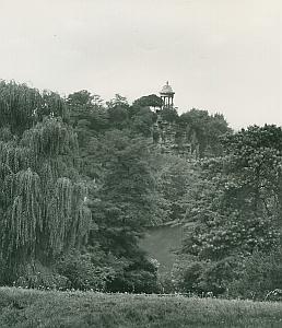 Buttes-Chaumont Garden Park Paris France Old Photo 1965