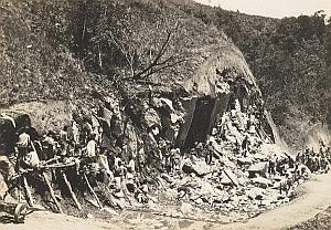 Road Construction Worker Madagascar Old Diez Photo 1924