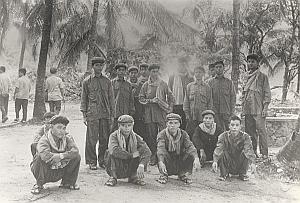 Vietnam Cambodia War Men Group Koh Peam Old Photo 1978