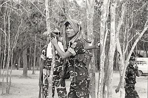 Red Kmers Soldiers Sihanouk Partisan Old Photo 1984