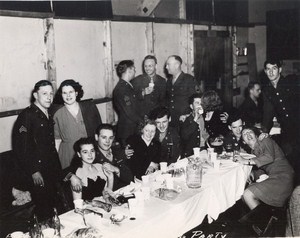 Maine WWII Military Party US Army Airfield Presque Isle Photo 1943