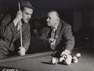 Maine WWII Playing Pool US Army Airfield Presque Isle Photo 1943