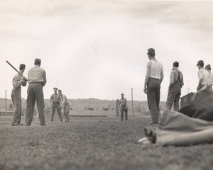 Maine WWII Baseball Game US Army Airfield Presque Isle Photo 1943