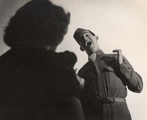 Maine WWII Singing Soldier US Army Airfield Presque Isle Photo 1943