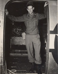 Maine WWII Man Uniform US Army Airfield Presque Isle Photo 1943
