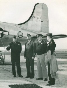 Maine WWII Officers Aircraft US Army Airfield Presque Isle Photo 1943