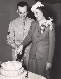 Maine WWII Wedding Cake US Army Airfield Presque Isle Photo 1943