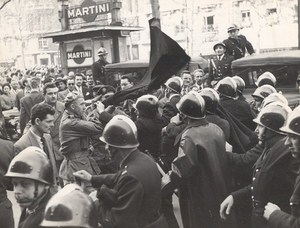 March Against Moroccan Independence Riots Paris France Photo 1952