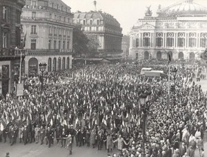 War Veterans Demonstration Paris France old Photo 1963