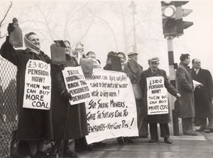 Welsh Miners Pensioners March Hot Water Bottle London Photo 1959