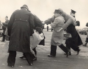 March Against Nuclear War Police Demonstrator Swaffham Old Photo 1958