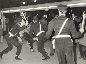 Sweden Students Riots Swedish Police Stockholm Old Photo 1968