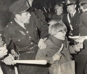 Sweden Students Riots Swedish Police Stockholm Old Photo 1968