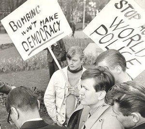 Finland Anti Vietnam War March Helsinki Old Photo 1966