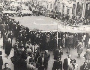 Istanbul Students Demonstrate for Cyprus Old Photo 1967