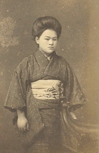 Portrait Woman Fashion Japan Sendai Old Photo 1910