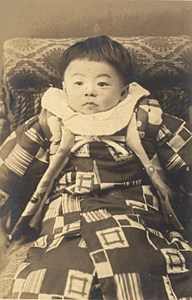 Portrait Baby Fashion Japan Sendai Old Photo 1910