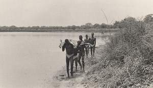 Attilio Gatti African Expedition AEF Natives back from Hunting Old Photo 1936