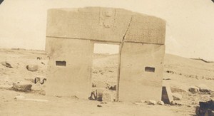 Peru Inca Temple Gate Way Old Snapshot Photo 1910