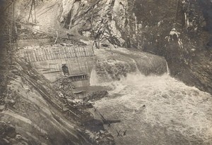 Spain Catalonia Talarn River Dam Erection Old Photo 1914