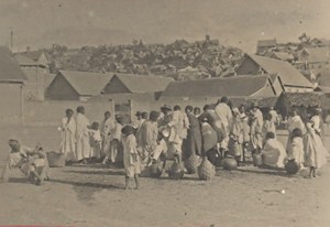 Madagascar Tananarive Market Street Scene Old Photo 1900