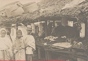 Madagascar Tananarive Street Market Scene Old Photo 1900