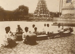 Cambodia King Royal Musicians Sisowath Old Photo 1930