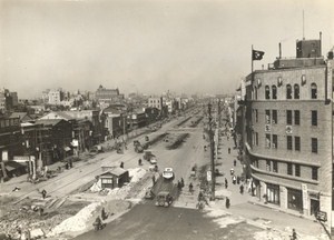 Japan Tokyo Kabuki Za Avenue Thoroughfare Old Photo 1930