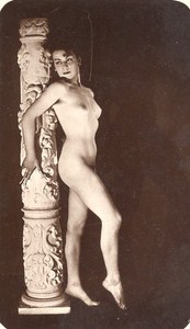 Woman Nude Risque France Real Photo Postcard 1950