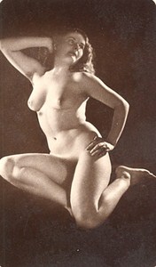 Woman Nude Risque France Real Photo Postcard 1950