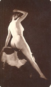 Woman Nude Risque France Real Photo Postcard 1950