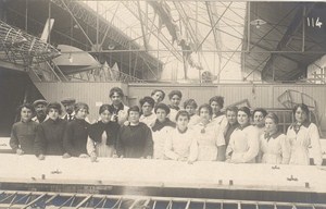 France Aviation Hanriot Airplane Factory Women Workers Old Photo ca 1916