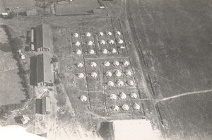 France Aviation Military Temporary Field Airport WWI Old Aerial Photo 1916