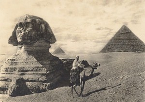 Egypt Sphinx Pyramids Lehnert & Landrock old Photo 1910