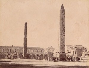 Turkey Istanbul Theodose Obelisk Old Albumen Photo 1880