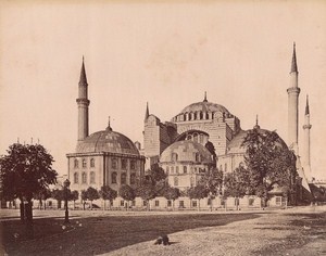 Turkey Istanbul Saint Sophie Mosque Old Albumen Photo 1880