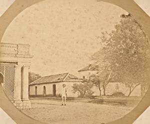 India Bombay English Officer House Old Photo 1865