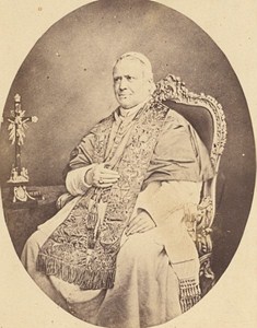 Pope Pie IX Catholic Church France Old CDV 1860