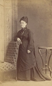 Woman Clothes Spain Fashion Barcelona Old Photo CDV ca 1865