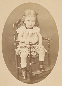 Baby Clothes French Fashion Paris Old Photo CDV 1865