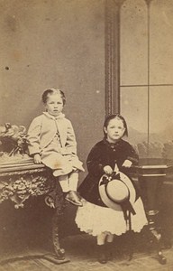 Children Clothes English Fashion Birmingham Old Photo CDV ca 1865