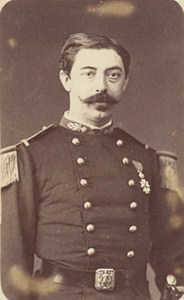 Paris Military Captain Legion d Honneur Medal Old Photo CDV ca 1870
