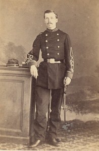 Le Havre Military Man Uniform Old Photo CDV 1865