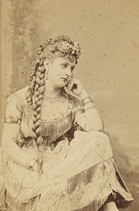 Miss Latour French Actress Second Empire Old Photo CDV Lejeune 1868