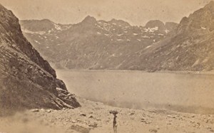 Savoie Lac Bleu France Old Photo CDV 1870