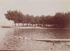 Train Aix les Bains Street Scene Snapshot Instantaneous Photo 1900