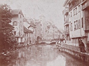 Annecy Street Scene Snapshot Instantaneous Photo 1900